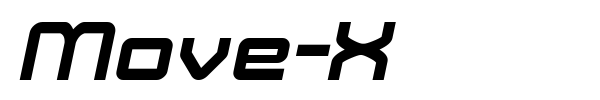 Move-X font preview